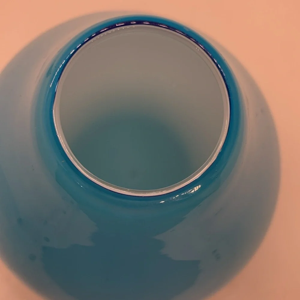 Crate & Barrel Cayman Aqua Blue Vase